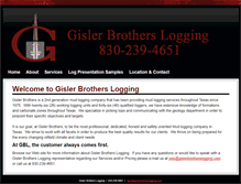 Tablet Screenshot of gislerbrotherslogging.com